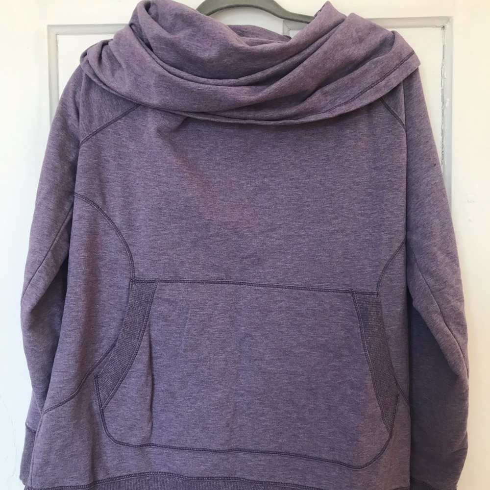 LL Bean purple cowl neck sweatshirt